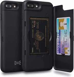 【送料無料】TORU CX PRO iPhone8 Plus ケース カード 収納背面 3枚 IC Suica カード入れ カバ— ミラー付き (アイフォン8Plus / アイフ
