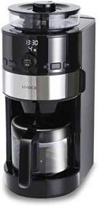 シロカ コーン式全自動コーヒーメーカー [ガラスサーバー/予約タイマー/自動計量] SC-C111