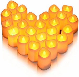 【送料無料】Litake(リテーク) LEDキャンドル キャンドルライト 24個セット 電池式 ろうそく おしゃれ 癒し 無香料 暖色 揺らぐ炎 誕生日