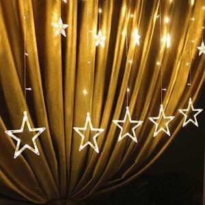 TopYart-星型装飾LEDライト LED 星 イルミネーション オーナメント LEDストリングライト 飾りスター クリスマス飾り 2.5m 138LED パーテ