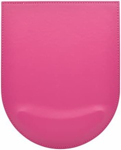 【BlueSea】疲労軽減リストレスト一体型 手首クッション PUレザー マウスパッド 全8色 ローズピンク