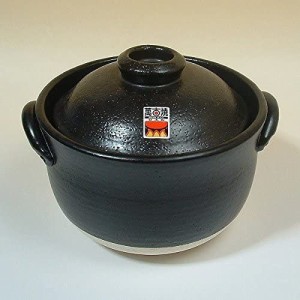千陶 ぷくぷく ご飯土鍋 炊飯鍋 一重蓋 3合炊き 日本製 黒