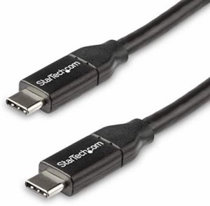 StarTech.com USB 2.0 Type-C ケーブル 2m 給電充電対応(最大5A) USB-C/オス - USB-C/オス USB-IF認証済み USB2C5C50CM