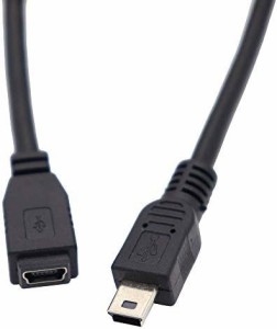 ViViSun USB2.0-Mini B延長ケーブル USB2.0-Mini B to Mini B 5PIN５芯線ケーブル オスtoメス ミニBコネクタ オス−ミニBコネクタ メス（