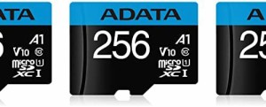 ADATA AUSDX256GUICL10A1-RA1 microSDカード 256GB microSDXC UHS-I CLASS10 A1対応 SD変換アダプター付属 /