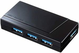 【送料無料】サンワサプライ USB3.1 Gen1ハブ 4ポート (バスパワー) マグネット付き ブラック USB-3H417BK