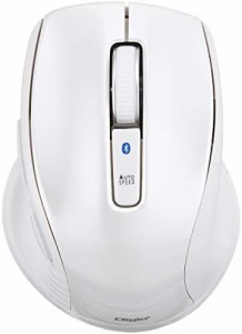 Digio2 5ボタンBlue LED マウス 小型 無線 Bluetooth 静音 ホワイト Z8402