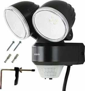 大進 センサーライト 2灯式 DLA-N4T200 AC コンセント 100V LED 人感センサーライト 屋外 外 屋内 室内 防犯ライト ガレージ 庭 玄関灯