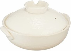 【送料無料】佐治陶器 白 25cm 萬古焼 土鍋 8号 白刷毛目 27-911