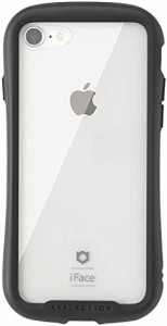 iFace Reflection iPhone SE(第3世代/第2世代)/8/7 ケース クリア 強化ガラス (ブラック)