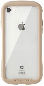 iFace Reflection iPhone SE(第3世代/第2世代)/8/7 ケース クリア 強化ガラス (ベージュ)