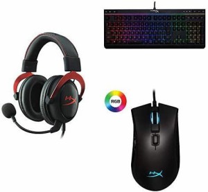 HyperX Cloud II ゲーミングヘッドセット KHX-HSCP-RD + Alloy Core RGB ゲーミングキーボードHX-KB5ME2-JP + Pulsefire FPS Pro RGB ゲ