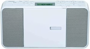 東芝 CDラジオ TY-C251(W) コンパクト スリム ボディー 縦型 ワイドFM 対応 外形寸法 280×149×63mm 質量 約1.2kg