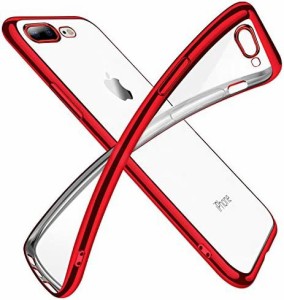 【送料無料】iPhone8Plus ケース iPhone7Plus ケースクリア 透明 tpu シリコン メッキ加工 スリム 薄型 5.5インチ スマホケース 耐衝撃 