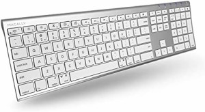 Macally ACEBTKEY-US ultraslim Bluetooth Keyboard for Mac PC iOS and Android US QWERTY Key Cap Layout