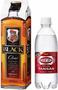 【送料無料】【セット買い】アサヒ飲料 ウィルキンソン タンサン 炭酸水 500ml×24本 + ブラックニッカ クリア [ ウイスキー 日本 1800ml