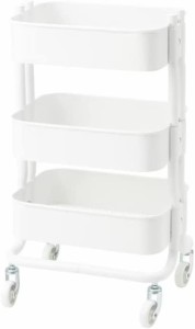 【送料無料】ＩＫＥＡ/イケア RASHULT/ロースフルト：ワゴン38x28x65 cm ホワイト （504.459.90）