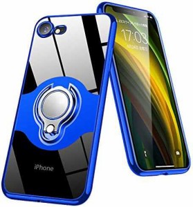 iPhone8 ケース / iPhone7 ケースリング付き スマホケース 透明 耐衝撃 クリア アイフォン8ケース TPU 全面保護 軽量 薄くて軽い 擦り傷