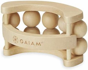 【送料無料】Gaiam リラックス マッサージボールローラー - 手持ち木製トータルボディマッサージャー 背中 首 足 ふくらはぎ 脚 腕用 | 