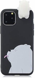 携帯ケースIphone 11、シリコン tpu 薄型 かわいい 3D 漫画 動物 キラキラ ラインストーン 小熊 ケース、ソフトフレーム カバー、ユニー