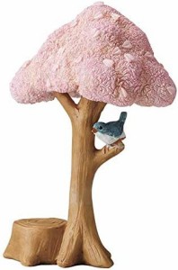 松野ホビー かわいい 置物 オブジェ 動物 マスコット 桜の木と小鳥 H15×W10×D7.5cm ( ガーデニング & インテリア 装飾 series) GM-3309
