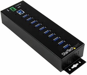 StarTech.com 10ポート産業用 USB 3.0ハブ ESD & 350Wサージ保護 HB30A10AME