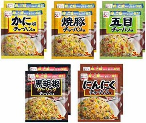 永谷園 チャーハンの素2袋×5種セット(かに味チャーハンの素3食入×2袋、焼豚チャーハンの素3食入×2袋、五目チャーハンの素3食入×2袋、