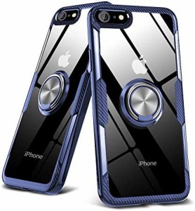 【送料無料】iPhone6s Plus ケース iPhone6 Plus ケース クリア リング付き 耐衝撃 薄型 全面保護 背面強化ガラスケースクリア TPU バン