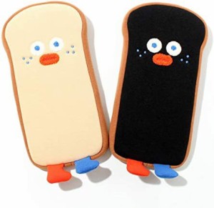 かわいい 食パントースト キャラクター 小物 ポーチ ペンケース 筆箱, Brunch Brother Runtoast Pencase (Burned Toast)