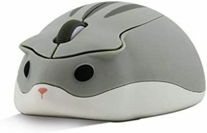 ハムスターの形ワイヤレスマウス 2.4Ghz かわいい動物デザイン Mサイズ 静音 電池式 無線マウス USB光学式 軽量 女性 子供用 人気 キャラ
