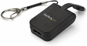StarTech.com 携帯型USB-C - HDMIアダプタ クイックコネクト・キーチェーン対応 4K/30Hz対応USB Type-Cビデオコンバーター CDP2HDFC