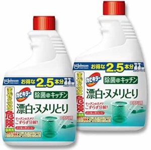 台所用 漂白剤 カビキラー 除菌@キッチン 大容量 特大サイズ 付け替え用×2本セット 1000g×2 漂白・ヌメリとり 泡 除菌スプレー まとめ