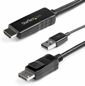 【送料無料】StarTech.com HDMI - DisplayPort変換ケーブル 3m USBバスパワー対応 4K/30Hz HDMIからDiplayPortに変換するアクティブコン