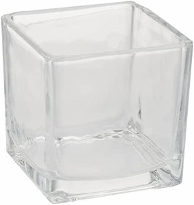 松野ホビー ガラス 容器 四角 おしゃれ キューブ フラワーベース H6×W6×D6cm FR-1286