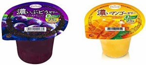 【セット買い】たらみ 濃いぶどうゼリー0kcal 195g ×6個 & 濃いマンゴーゼリー0kcal 195g×6個