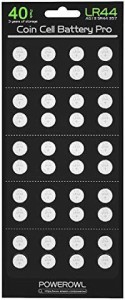 【送料無料】POWEROWL 40個 LR44 ボタン電池 1.5V アルカリボタン電池 LR44 電池 に適用する時計、リモコン、ゲームコントローラー、おも