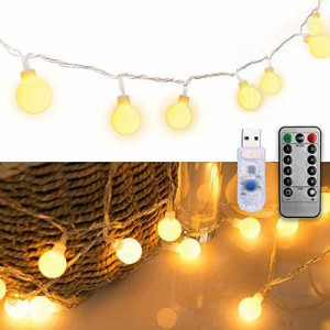 イルミネーションライト 5M 50個LED USB フェアリーライト クリスマスツリーライト 8種類の照明モード タイマー機能付き 適してベッドル