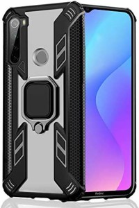 Xiaomi Redmi Note 8 ケース (2019) 耐衝撃 リング付き スマホケース 透明 全面保護 クリア 指紋防止 TPU 軽量 薄くて軽い 擦り傷防止 車