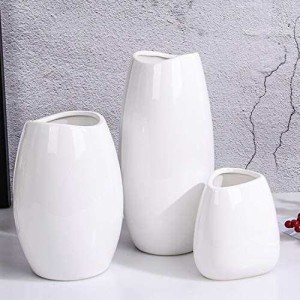 陶器花器 花瓶 白 かびん フラワーベース ホワイト フラワーベース 家の装飾 おしゃれ 北欧 一輪挿しYHOMBES