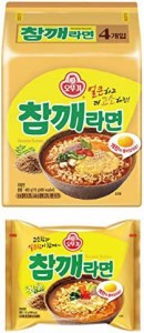チャムケラーメン ごまラーメン たまごフレーク付き ４食入り | 韓国ラーメン インスタント 乾麺 韓国食品 ????