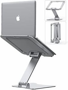 Almoz ノートパソコンスタンド PCスタンド タブレットスタンド 人間工学設計 高さ角度調整可能 姿勢改善 腰痛/猫背解消 折りたたみ式 パ