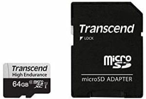 【送料無料】トランセンド 高耐久 microSDカード 64GB UHS-I U1 Class10 ドライブレコーダー セキュリティカメラ用 SDカード変換アダプタ