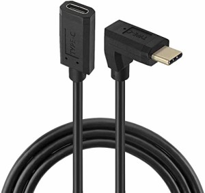 ViViSun USB3.1タイプ-C延長ケーブル Type-C(オス) to Type-C(メス) 金メッキ 標準16芯無酸素銅線 高速充電 高速データ転送 (1.8m, 上下