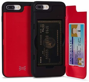 TORU CX PRO iPhone8 Plus ケースカード収納背面 3枚 IC Suica カード入れ カバ― ミラー付き (アイフォン8Plus / アイフォン7Plus 用) -