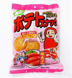 かとう製菓 ポテトスナック明太子風味Bigpack 32枚(2枚×16袋)