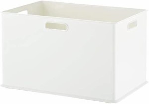 サンカ インボックス 収納ボックス Lサイズ ホワイト (幅38.9×奥行26.6×高さ23.6cm) カラーボックスにぴったりフィット 3方向取っ手付