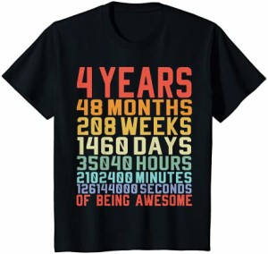 キッズ 4歳 誕生日 Birthday Tシャツ