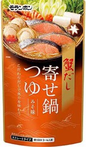 【送料無料】モランボン 蟹だし寄せ鍋つゆ 白みそ味 750g ×10袋