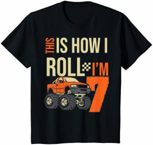 キッズ これは私がモンスタートラックの7歳の誕生日シャツを転がす方法です Tシャツ