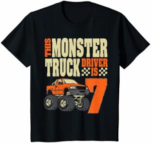 キッズ モンスタートラックの誕生日このモンスタートラックドライブは7です Tシャツ